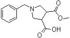 1-(Phenylmethyl)-3,4-pyrrolidinedicarboxylic acid monomethyl ester molecular structure (CAS 474317-64-1)
