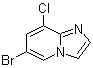 结构式 CAS# 474708-88-8, 6-溴-8-氯咪唑并[1,2-a]吡啶