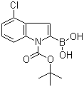1-Boc-4-chloroindole-2-boronic acid molecular structure (CAS 475102-11-5)