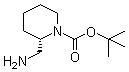 结构式 CAS# 475105-35-2, (S)-2-氨基甲基哌啶-1-羧酸叔丁酯