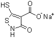 2,3-Dihydro-5-mercapto-3-oxo-4-isothiazolecarboxylic acid sodium salt (1:1) molecular structure (CAS 475112-25-5)