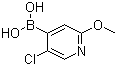 结构式 CAS# 475275-69-5, 2-甲氧基-5-氯吡啶-4-硼酸