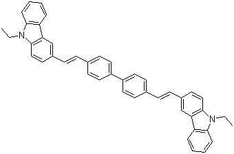 4,4'-Bis(9-ethyl-3-carbazovinylene)-1,1'-biphenyl molecular structure (CAS 475480-90-1)