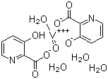 structure of CAS# 476310-60-8, VO-Ohpic trihydrate;(OC-6-45)-aqua(3-Hydroxy-2-pyridinecarboxylato-kappaN1,kappaO2)[3-(hydroxy-kappaO)-2-pyridinecarboxylato(2-)-kappaO2]oxovanadate(1-) hydrogen trihydrate