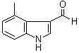 structure of CAS# 4771-48-6, 4-Methyl-1H-indole-3-carboxaldehyde;4-Methyl-3-indolecarboxaldehyde