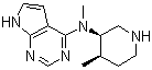 N-Methyl-N-((3R,4R)-4-methylpiperidin-3-yl)-7H-pyrrolo[2,3-d]pyrimidin-4-amine molecular structure (CAS 477600-74-1)