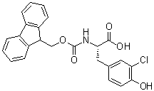 3-Chloro-N-[(9H-fluoren-9-ylmethoxy)carbonyl]-L-tyrosine molecular structure (CAS 478183-58-3)