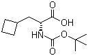 结构式 CAS# 478183-61-8, N-叔丁氧羰基-D-环丁基丙氨酸
