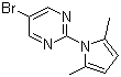 structure of CAS# 478258-81-0, 5-Bromo-2-(2,5-dimethyl-1H-pyrrol-1-yl)pyrimidine