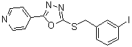 4-[5-[[(3-碘苯基)甲基]硫基]-1,3,4-恶二唑-2-基]吡啶分子结构 (CAS 478482-75-6)