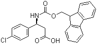structure of CAS# 479064-91-0, Fmoc-(S)-3-Amino-3-(4-chlorophenyl)propionic acid