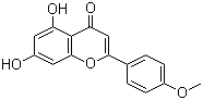 structure of CAS# 480-44-4, Acacetin;5,7-Dihydroxy-4'-methoxyflavone; 5,7-dihydroxy-2-(4-methoxyphenyl)-4-benzopyrone