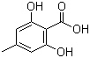 结构式 CAS# 480-67-1, 2,6-二羟基-4-甲基苯甲酸