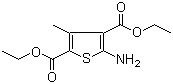 Diethyl 5-amino-3-methylthiophene-2,4-dicarboxylate molecular structure (CAS 4815-30-9)