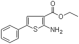 结构式 CAS# 4815-34-3, 2-氨基-5-苯基噻吩-3-甲酸乙酯