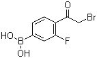 structure of CAS# 481725-36-4, B-[4-(2-Bromoacetyl)-3-fluorophenyl]boronic acid