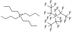 Tetrabutylphosphonium trifluorotris(pentafluoroethyl)phosphate molecular structure (CAS 482635-81-4)