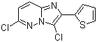 3,6-二氯-2-(2-噻吩基)咪唑并[1,2-b]哒嗪分子结构 (CAS 483367-56-2)
