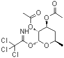 4,6-Dideoxy-alpha-D-xylo-hexopyranose 2,3-diacetate 1-(2,2,2-trichloroethanimidate) molecular structure (CAS 485809-87-8)