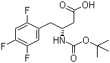 Boc-(R)-3-氨基-4-(2,4,5-三氟苯基)丁酸分子结构 (CAS 486460-00-8)