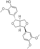 structure of CAS# 487-39-8, Phillygenin;(+)-Phillygenin; Epipinoresinol methyl ether; Forsythigenol; Sylvatesmin; Phillygenol; 4-[(1S,3aR,4R,6aR)-4-(3,4-Dimethoxyphenyl)tetrahydro-1H,3H-furo[3,4-c]furan-1-yl]-2-methoxyphenol