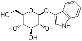3-吲哚基-beta-D-吡喃葡萄糖苷分子结构 (CAS 487-60-5)