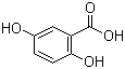 2,5-二羟基苯甲酸分子结构 (CAS 490-79-9)
