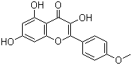 structure of CAS# 491-54-3, 3,5,7-Trihydroxy-2-(4-methoxyphenyl)-4H-1-benzopyran-4-one