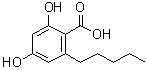 2,4-二羟基-6-戊基苯甲酸分子结构 (CAS 491-72-5)