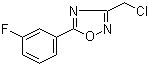 3-(Chloromethyl)-5-(3-fluorophenyl)-1,2,4-oxadiazole molecular structure (CAS 491842-63-8)