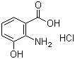 结构式 CAS# 4920-81-4, 3-羟基邻氨基苯甲酸盐酸盐; 2-氨基-3-羟基苯甲酸盐酸盐