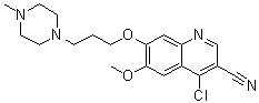 4-Chloro-3-cyano-6-methoxy-7-[3-(4-methylpiperazin-1-yl)propoxy]quinoline molecular structure (CAS 492444-39-0)