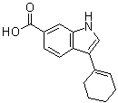 3-(1-Cyclohexen-1-yl)-1H-indole-6-carboxylic acid molecular structure (CAS 494799-16-5)