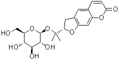 (-)-印度榅桲甙分子结构 (CAS 495-30-7)