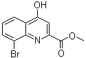 结构式 CAS# 495407-02-8, 4-羟基-8-溴喹啉-2-羧酸甲酯