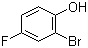2-溴-4-氟苯酚分子结构 (CAS 496-69-5)