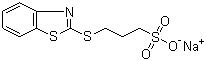 Sodium 3-(benzothiazol-2-ylthio)-1-propanesulfonate molecular structure (CAS 49625-94-7)