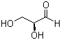 结构式 CAS# 497-09-6, L-(-)-甘油醛