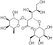 3-O-(alpha-D-Galactopyranosyl)-2-O-(alpha-L-fucopyranosyl)-D-galactose molecular structure (CAS 49777-14-2)