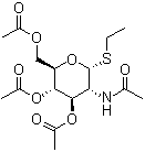Ethyl 2-(acetylamino)-2-deoxy-1-thio-alpha-D-glucopyranoside 3,4,6-triacetate molecular structure (CAS 49810-41-5)