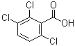 结构式 CAS# 50-31-7, 2,3,6-三氯苯甲酸