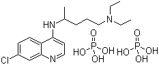 Chloroquine diphosphate  molecular structure (CAS 50-63-5)