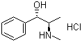 结构式 CAS# 50-98-6, 盐酸麻黄碱; (1R,2S)-2-甲氨基-苯丙烷-1-醇盐酸盐