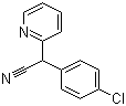 structure of CAS# 5005-37-8, 2-(4-Chlorophenyl)-2-(pyridin-2-yl)acetonitrile;alpha-(4-Chlorophenyl)pyridine-2-acetonitrile