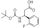 (betaS)-beta-[[叔丁氧羰基]氨基]-2-氟苯丙酸分子结构 (CAS 500770-71-8)