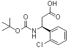 结构式 CAS# 500770-73-0, (betaS)-2-氯-beta-[[叔丁氧羰基]氨基]苯丙酸