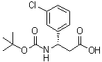 structure of CAS# 500770-74-1, (betaS)-3-Chloro-beta-[[(1,1-dimethylethoxy)carbonyl]amino]benzenepropanoic acid