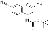 Boc-(S)-3-Amino-3-(4-cyanophenyl)propionic acid molecular structure (CAS 500770-82-1)