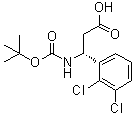 (betaR)-2,3-Dichloro-beta-[[(1,1-dimethylethoxy)carbonyl]amino]benzenepropanoic acid molecular structure (CAS 500788-91-0)