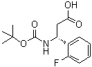(betaR)-beta-[[(1,1-Dimethylethoxy)carbonyl]amino]-2-fluorobenzenepropanoic acid molecular structure (CAS 500789-03-7)